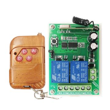 Professionele Draadloze Afstandsbediening op 433MHz inclusief Leercode Relais Ontvanger 