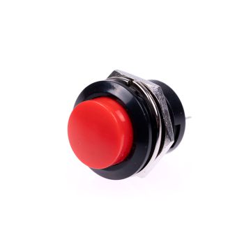 16mm Panel Mount Momentary Pushbutton - Rood
