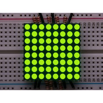 Small 1.2" 8x8 Ultra Bright Yellow-Green LED Matrix