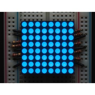 Small 1.2" 8x8 Ultra Bright Blue LED Matrix