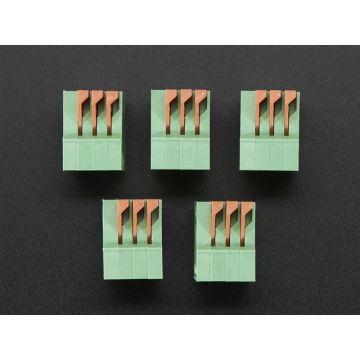 Configurable Spring Terminal Blocks - 3 Pin 0.1" Pitch R/A - x 5