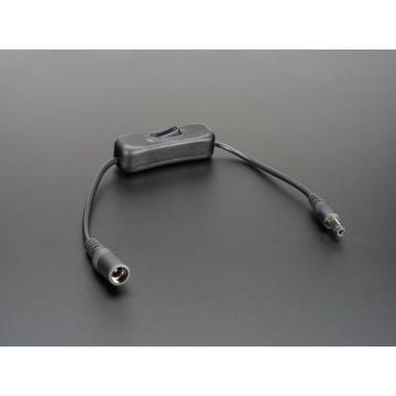 In-line power switch for 2.1mm barrel jack