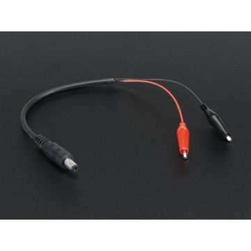 2.1mm DC Barrel Plug to Alligator Clips