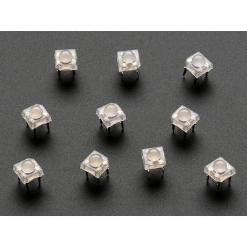 Diffused 'Piranha' Super-flux  RGB (tri-color) LED (10 pack)