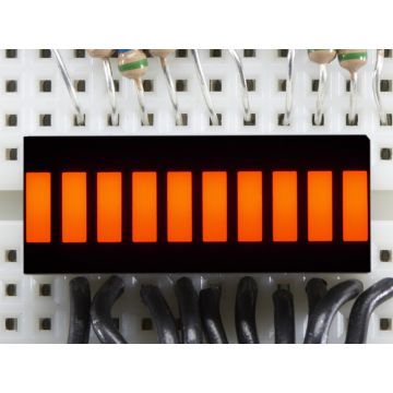 10 Segment Light Bar Graph LED Display - Amber
