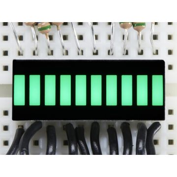 10 Segment Light Bar Graph LED Display - Pure Green