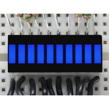 10 Segment Light Bar Graph LED Display - Blue