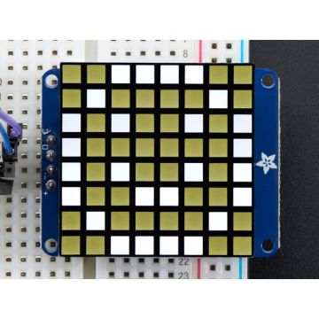Small 1.2" 8x8 Ultra Bright Square White LED Matrix + Backpack