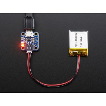 Adafruit Micro-Lipo Charger for LiPo/LiIon Batt w/MicroUSB Jack