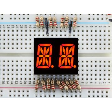 Dual Alphanumeric Display - Red 0.54" Digit Height - Pack of 2
