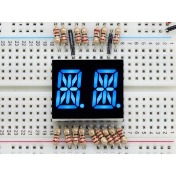 Dual Alphanumeric Display - Blue 0.54" Digit Height - Pack of 2