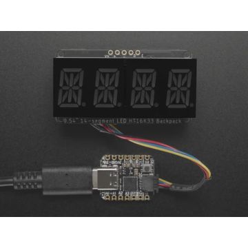 Quad Alphanumeric Display - Blue 0.54" Digits w/ I2C Backpack