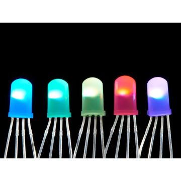 NeoPixel Diffused 5mm Through-Hole LED - 5 Pack