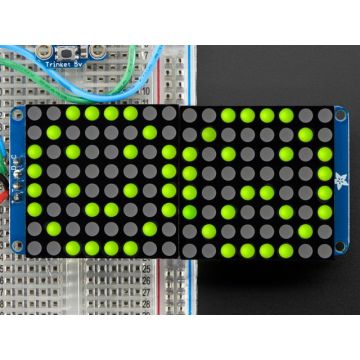 16x8 1.2" LED Matrix+Backpack UltraBright Round YellowGreen LEDs