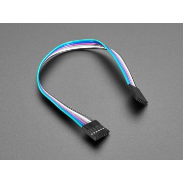 6-conductor 0.1" socket-socket cable