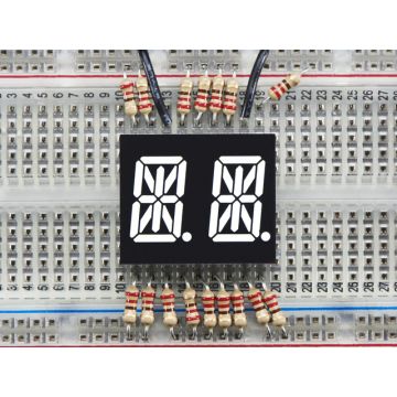Dual Alphanumeric Display - White 0.54" Digit Height - Pack of 2