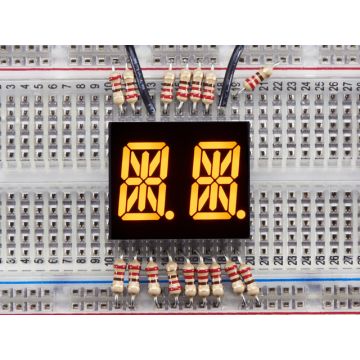 Dual Alphanumeric Display -Yellow 0.54" Digit Height - Pack of 2