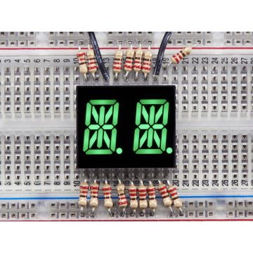 Dual Alphanumeric Display - Green 0.54" Digit Height - Pack of 2