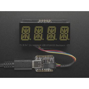 Quad Alphanumeric Display - White 0.54" Digits w/ I2C Backpack