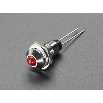 5mm Chromed Metal Wide Convex Bevel LED Holder - Pack of 5