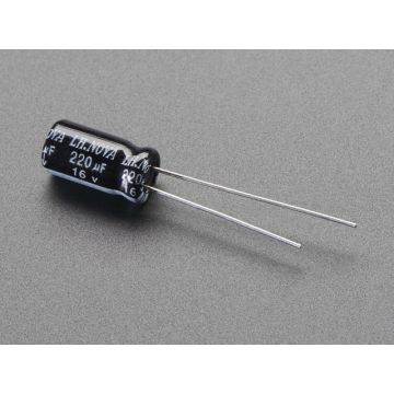 220uF 16V Electrolytic Capacitors - Pack of 10