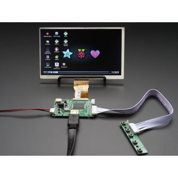 HDMI 4 Pi: 7" Display no Touchscreen 1024x600 w/ Mini Driver