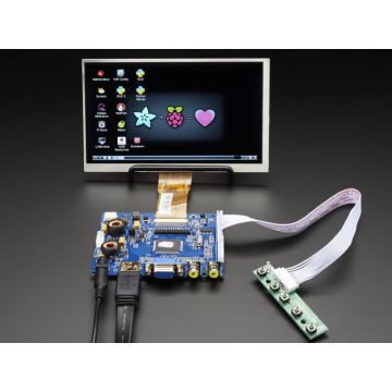 HDMI 4 Pi: 7" Display & Audio 1024x600 - HDMI/VGA/NTSC/PAL