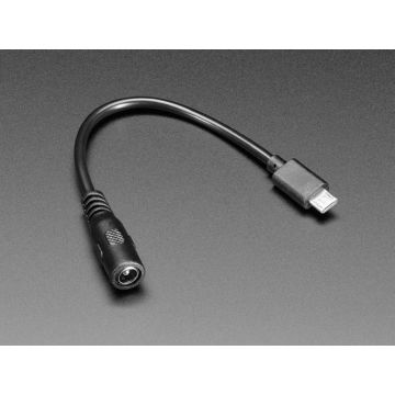MicroUSB Plug to 5.5/2.1mm DC Barrel Jack Adapter