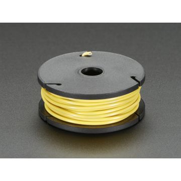 Solid-Core Wire Spool - 25ft - 22AWG - Yellow