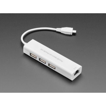 Ethernet Hub and USB Hub w/ Micro USB OTG Connector