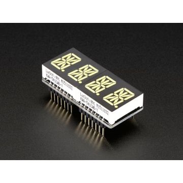 Adafruit 0.54" Quad Alphanumeric FeatherWing Display - White