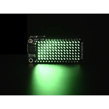 Adafruit 15x7 CharliePlex LED Matrix Display FeatherWing - Green