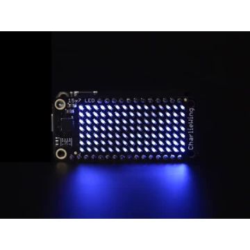 Adafruit 15x7 CharliePlex LED Matrix Display FeatherWing - Blue