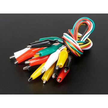 Large Alligator Clip Test Lead (set of 10)