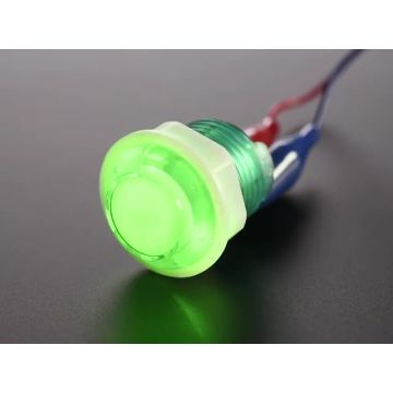 Mini LED Arcade Button - 24mm Green