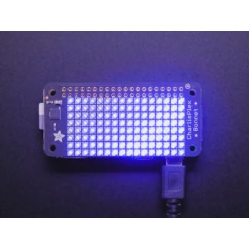 Adafruit CharliePlex LED Matrix Bonnet - 8x16 Blue LEDs