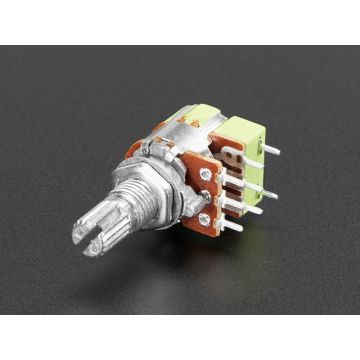 Panel Mount 10K Dual Log Potentiometer w/ On-Off Switch