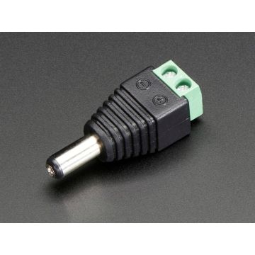 Male DC Power adapter - 2.1mm plug to screw terminal block