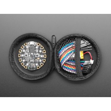 Round Black Zipper Case