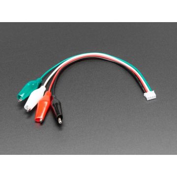 JST PH 2mm 4-pin Plug to Color Coded Alligator Clips Cable