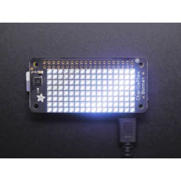 Adafruit CharliePlex LED Matrix Bonnet - 8x16 Cool White LEDs