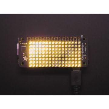 Adafruit CharliePlex LED Matrix Bonnet - 8x16 Warm White LEDs