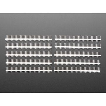 Break-away 0.1" 36-pin strip male header - White - 10 pack