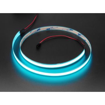 Aqua Electroluminescent (EL) Tape Strip - 100cm w/two connectors