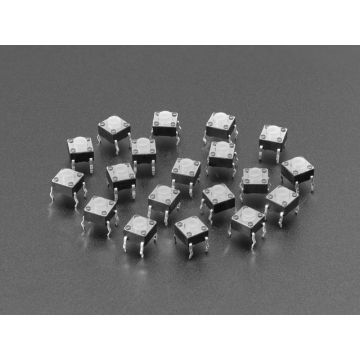 Soft Silicone Top 6mm Push-buttons (20-pack)