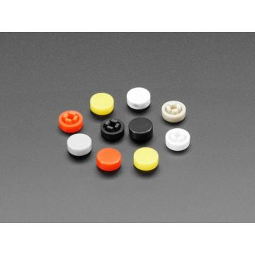 Plastic Button Caps For Square Top (10-pack) - 8mm Diameter