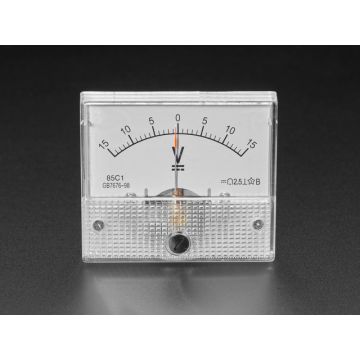 Small -15 to +15V DC Analog Panel Meter