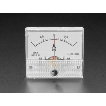 Small -1 Amp to +1 Amp DC Current Analog Panel Meter