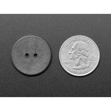 13.56MHz RFID/NFC Black Sewable Button - NTAG213