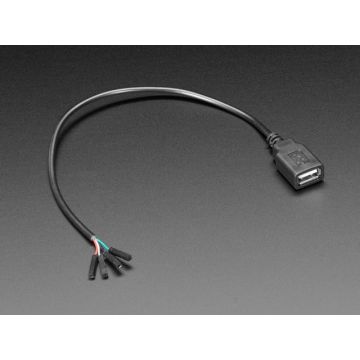 USB Type A Jack Breakout Cable with Premium Female Jumpers